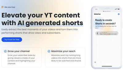 2short.ai - инструмент для создания шорт на youtube