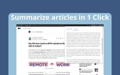 AI Alfred - расширение google chrome для обобщения статей.