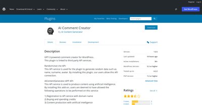 Приложение искусственного интеллекта AI Comment Creator