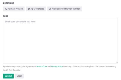 AI Text Classifier (Open AI) - официальный инструмент обнаружения ии от openai