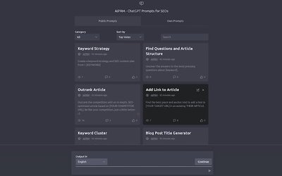 AIPRM - расширение google chrome для seo, маркетинга, искусства, saas, программирования подсказок chatgpt.