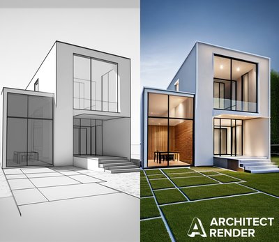 Architect Render - инструмент для создания 3d-визуализации из проектов, эскизов и фотографий.
