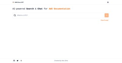 Приложение искусственного интеллекта AWS Docs GPT