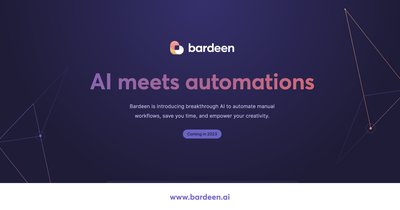 bardeen - используйте ии для автоматизации множества ручных рабочих процессов.
