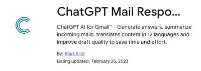 ChatGPT Mail Responder - инструмент для генерации ответов, суммирования входящих писем