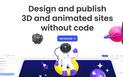 Dora - инструмент для создания 3d и анимированных веб-сайтов без программирования.