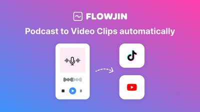 Flowjin - инструмент для создания клипов в социальных сетях из подкастов, аудио и видео.