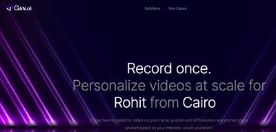 Gan.ai - инструмент для создания персонализированных видеороликов в масштабе