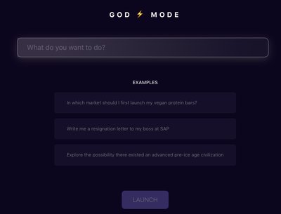 Godmode - пользовательский интерфейс для chatgpt