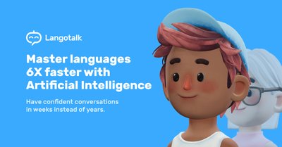 Langotalk - изучайте новый язык в 6 раз быстрее благодаря беседам с искусственным интеллектом