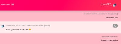 LoveGPT - инструмент для персонализированных предложений разговора