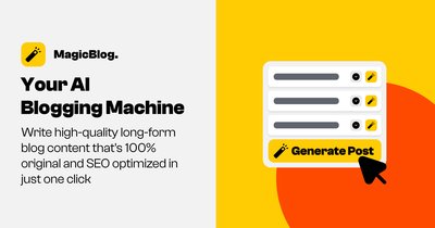 MagicBlog - быстро создавайте высококачественный, seo-оптимизированный, оригинальный контент для блога одним щелчком мыши.