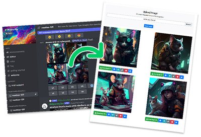 Midjourney Grid Splitter - разделите свою сетку середины пути