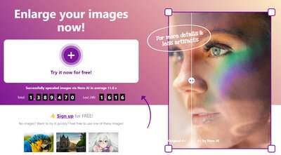 Nero Image Upscaler - увеличение размера и разрешения изображения при сохранении качества