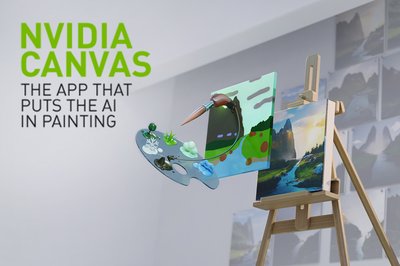NVIDIA Canvas - инструмент для превращения мазков в реалистичные пейзажные изображения.
