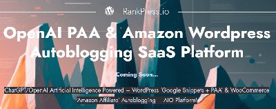 RankPress.io - платформа для автоматического ведения блогов электронной коммерции wordpress.