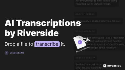 Riverside Transcriptions - бесплатный инструмент для создания транскрипций аудио- и видеофайлов.