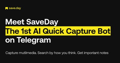SaveDay - бесплатный телеграмм-бот для захвата и управления хранилищем мультимедийного контента.