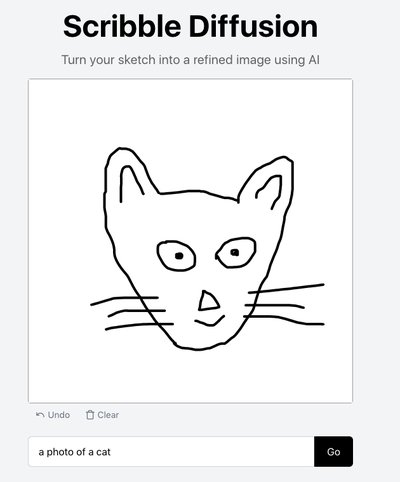 Scribble Diffusion - инструмент диффузии для преобразования эскизов в изысканные изображения.