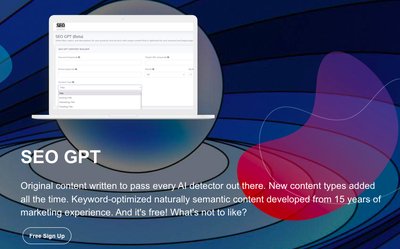 SEO GPT - инструмент для бесплатной генерации контента
