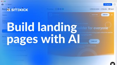Sitekick - конструктор целевых страниц на базе искусственного интеллекта
