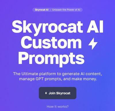 Skyrocat - универсальная платформа искусственного интеллекта с различными инструментами и шаблонами.