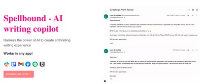 SpellBound - приложение для mac для помощника по письму с искусственным интеллектом
