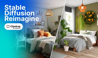 Stable Diffusion Reimagine - загрузите изображение, и это переосмыслит похожие изображения.