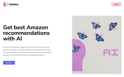 Valideo - платформа рекомендаций по продуктам amazon