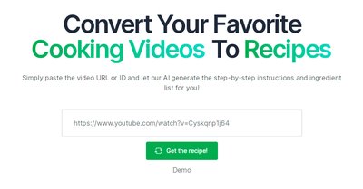 Video2Recipe - инструмент для преобразования кулинарных видео в рецепты