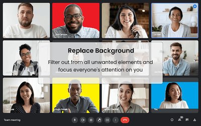 Webcam Effects - расширение google chrome для улучшения лица, размытия фона и замены фона.